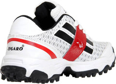 Zigaro Duster White Cricket Shoes (White, Black)