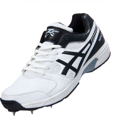 Zigaro Impact White Full Spikes Cricket Shoes For Men  (White)
