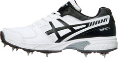 Zigaro Impact White Full Spikes Cricket Shoes For Men  (White)
