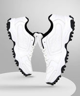 Zigaro Radiant Cricket Shoes For Men (White, Black)