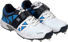 Zigaro Succor Blue Full Spikes Cricket Shoes For Men
