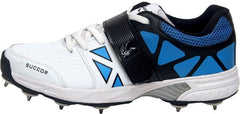 Zigaro Succor Blue Full Spikes Cricket Shoes For Men
