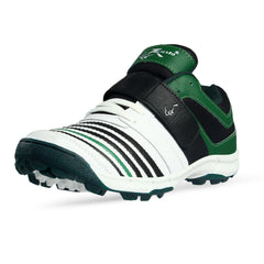 Zigaro Z20 PVC Cricket Shoes – Green & White | All-Round Grip for Turf & Mat Play