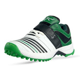 Zigaro Z20 Rubber Cricket Shoes – Green & White | Superior Grip for All Pitches
