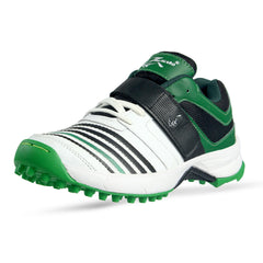 Zigaro Z20 Rubber Cricket Shoes – Green & White | Superior Grip for All Pitches