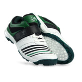Zigaro Z20 PVC Cricket Shoes – Green & White | All-Round Grip for Turf & Mat Play