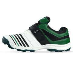 Zigaro Z20 PVC Cricket Shoes – Green & White | All-Round Grip for Turf & Mat Play