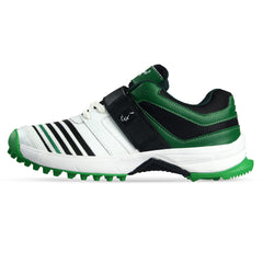 Zigaro Z20 Rubber Cricket Shoes – Green & White | Superior Grip for All Pitches