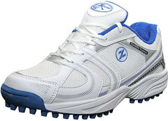 Zigaro Cricket Shoes For Men (White, Blue)