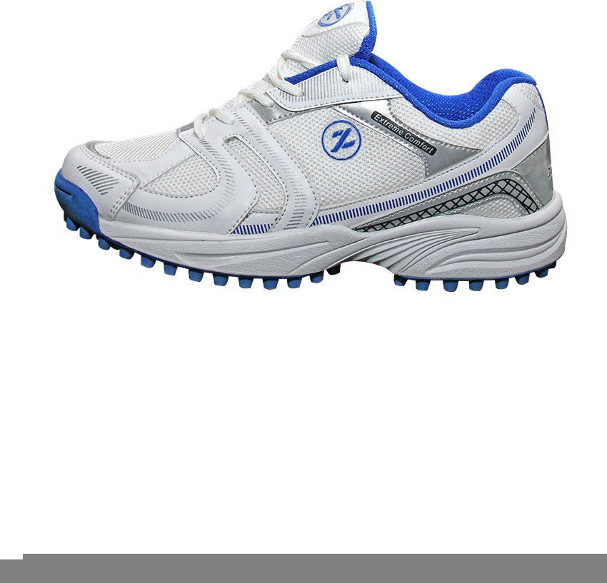 Zigaro Cricket Shoes For Men (White, Blue)