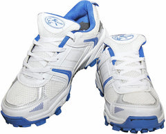Zigaro Cricket Shoes For Men (White, Blue)