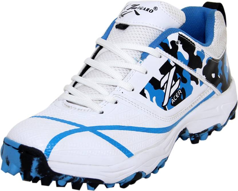 Zigaro Cricket Shoes For Men (White)