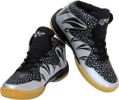 Zigaro Beef Silver Basketball Shoes For Men (Black)