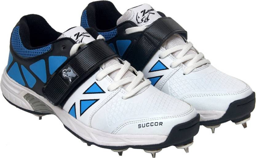 Zigaro Succor Blue Full Spikes Cricket Shoes For Men