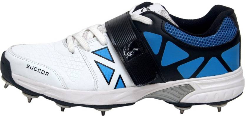 Zigaro Succor Blue Full Spikes Cricket Shoes For Men