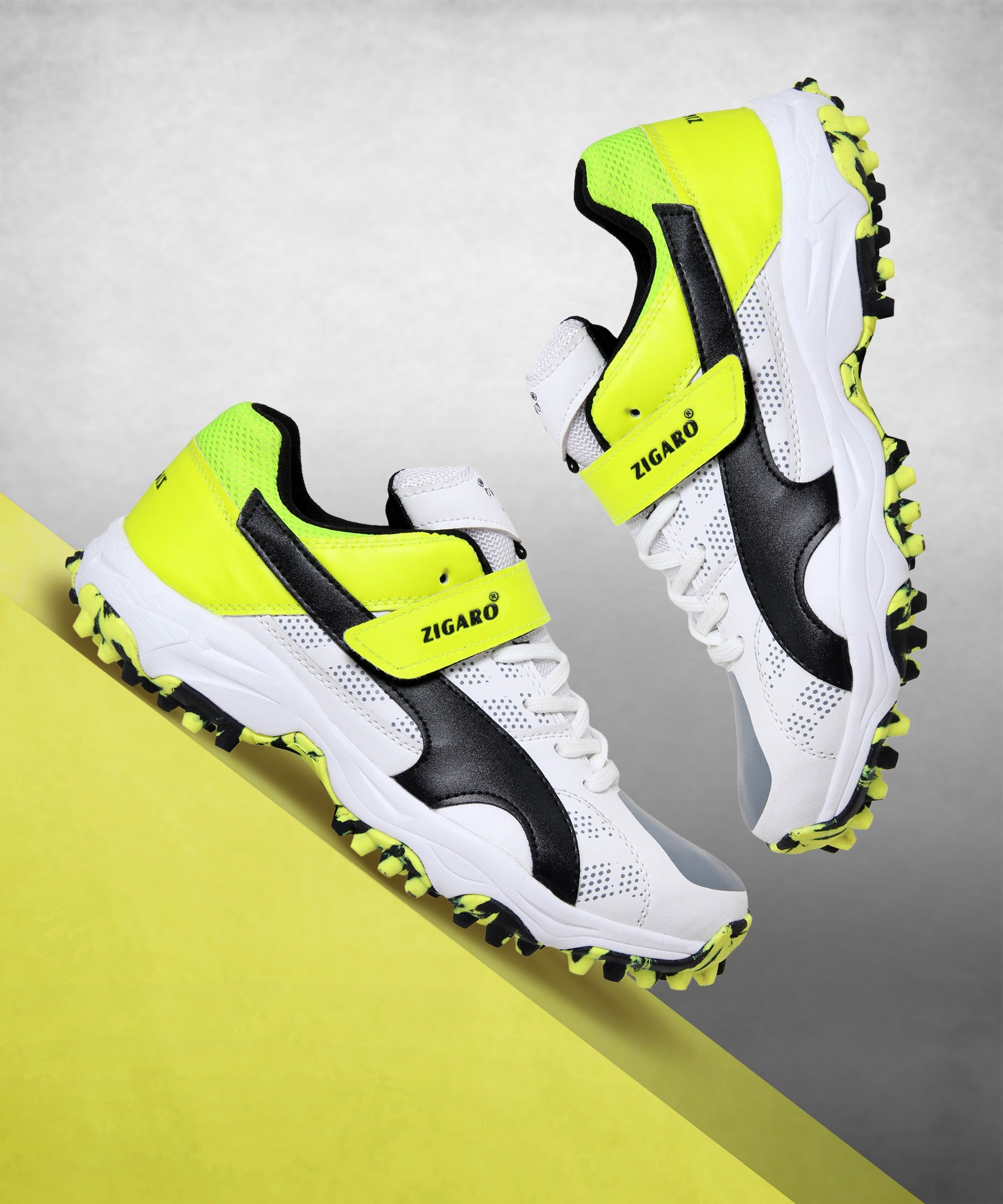 Zigaro Acer Rubber Cricket Running Shoes For Men