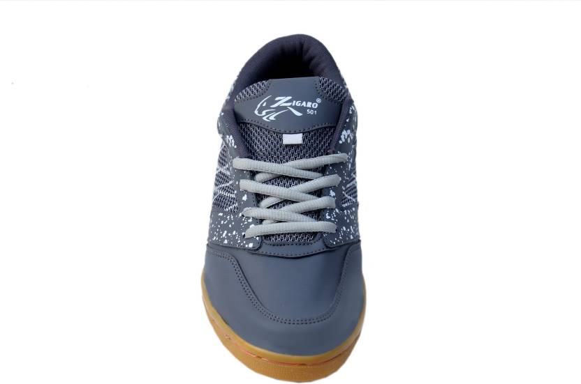Zigaro Z501 Grey Non-Marking Badminton Shoe Badminton Shoes For Men