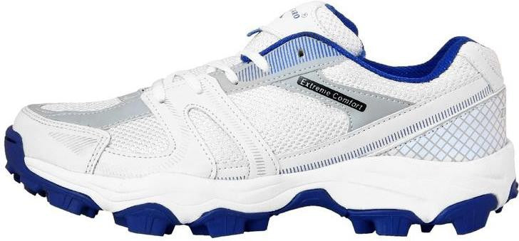Zigaro Cricket Shoes For Men (White, Blue)